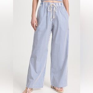 New with tags Donni stripe tie pant blue size small